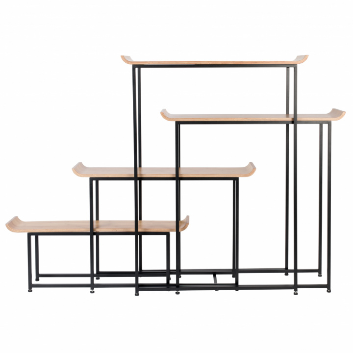 Półka \'Flodka\' - Czarna/Drewno w grupie Meble / Półki i przechowywanie w Reforma (4100050)