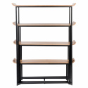 Półka \'Flodka\' - Czarna/Drewno