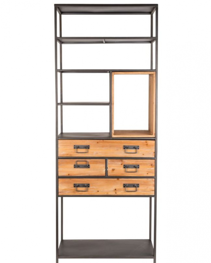 Półka \'Samuel\' - Naturalny/Czarny w grupie Meble / Półki i przechowywanie / Regały na książki w Reforma (4200014)