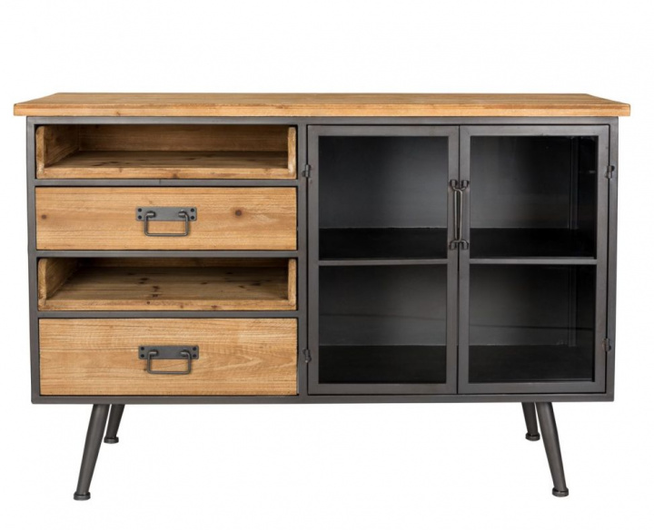 Stolik \'Damian\' - Czarny/Naturalny w grupie Meble / Półki i przechowywanie / Bufety w Reforma (4300012)