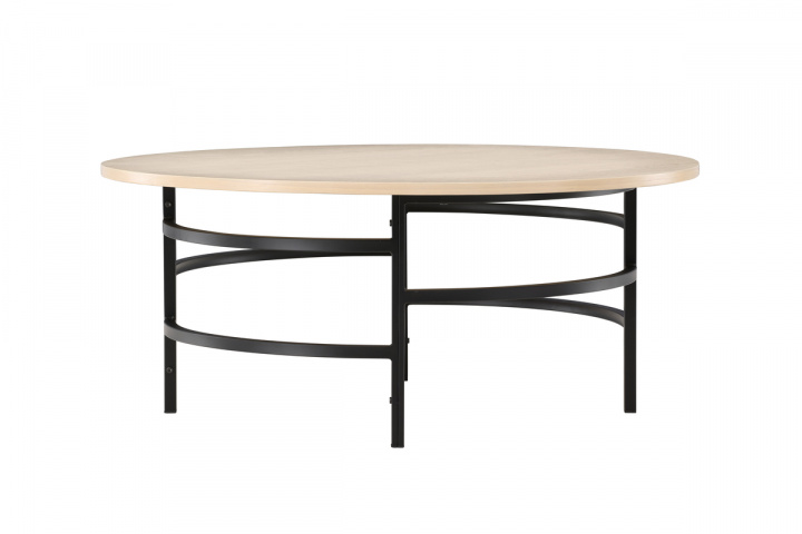 Stolik kawowy \'Copenhagen\' 100x43cm - Biały pigmentowany/Czarny w grupie Meble / Stoły / Stolik kawowy w Reforma (62030-130)