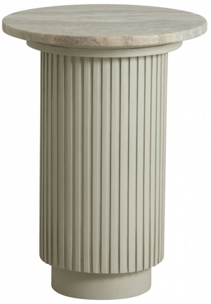 Stolik boczny \'Erie\' Okrągły 40cm - Biały Marmur w grupie Meble / Stoły / Stoliki boczne w Reforma (6921)