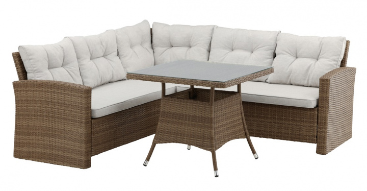 Zestaw narożny \'Visby\' - Naturalny w grupie Meble / Meble ogrodowe / Zestawy ogrodowe w Reforma (7218-007)