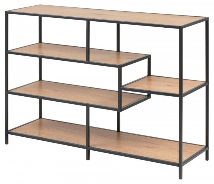 Regał \'Seaford\' 114x78cm - Natur/Czarny w grupie Meble / Półki i przechowywanie / Regały na książki w Reforma (74544)