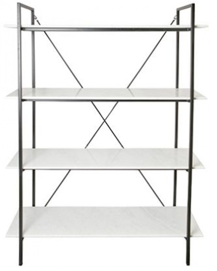 Półka \'Milan\' - Czarna/Biała w grupie Meble / Półki i przechowywanie / Regały na książki w Reforma (797-371-00)