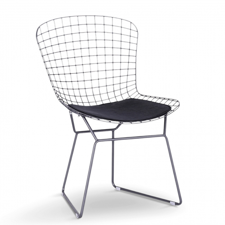 Krzesło \'Bertoia\' - Srebrny/Szary w grupie Meble / Meble do siedzenia / Krzesła w Reforma (BTY-18-P6-silver)