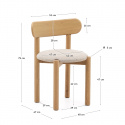 Krzesło \'Nebai\' - Naturalny