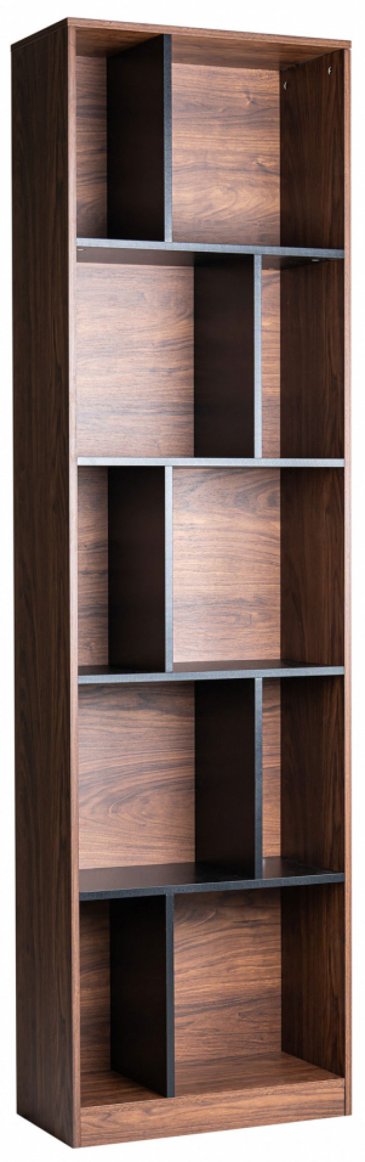 Regał \'Colin\' 60x210 - Orzech/Czarny w grupie Meble / Półki i przechowywanie / Regały na książki w Reforma (COLINBS08)