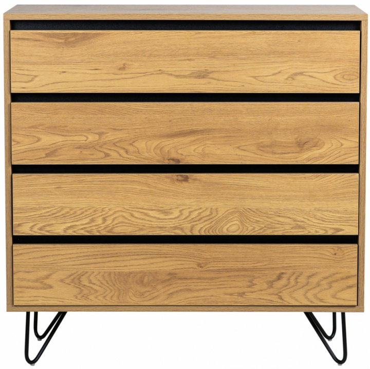 Komoda \'Elle\' 90x90 - Dąb/Czarny w grupie Meble / Półki i przechowywanie / Komody w Reforma (ELLECD02-wood)