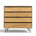 Komoda \'Elle\' 90x90 - Dąb/Czarny