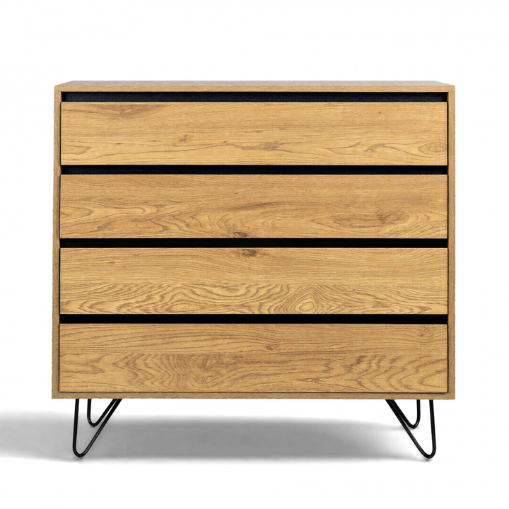 Komoda \'Elle\' 90x90 - Dąb/Czarny w grupie Meble / Półki i przechowywanie / Komody w Reforma (ELLECD02-wood)