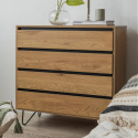 Komoda \'Elle\' 90x90 - Dąb/Czarny
