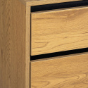 Komoda \'Elle\' 90x90 - Dąb/Czarny