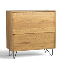 Komoda \'Elle\' 90x90 - Dąb/Czarny
