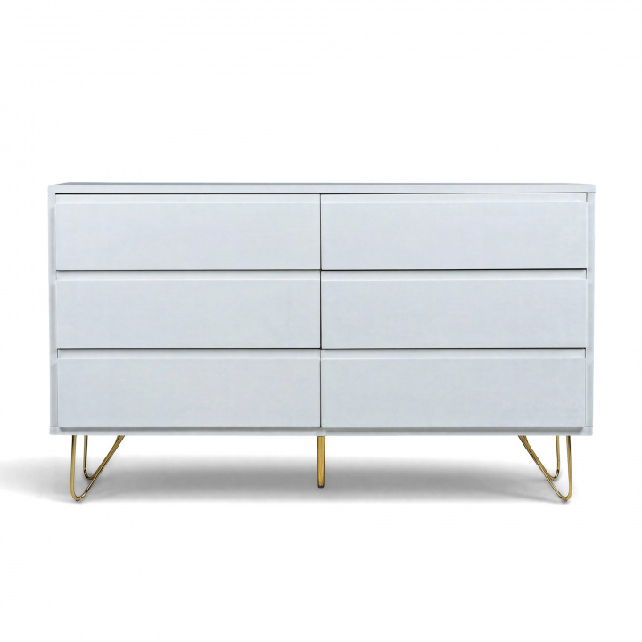 Komoda \'Elle\' 120x70 - Biała/Mosiądz w grupie Meble / Półki i przechowywanie / Komody w Reforma (ELLECD03-white)