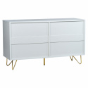 Komoda \'Elle\' 120x70 - Biała/Mosiądz