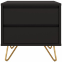 Stolik nocny \'Elle\' - Czarny/Mosiądz