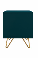 Stolik nocny \'Elle\' - Turkus/Mosiądz