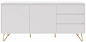 Szafka \'Elle\' - Biała/Mosiądz