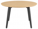 Stół \'Cadiz\' Okrągły 120x75cm - Naturalny/Czarny