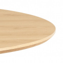 Stół \'Cadiz\' Okrągły 120x75cm - Naturalny/Czarny