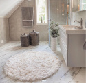 Dywan okrągły Shaggy \'Janjira\' - Biały