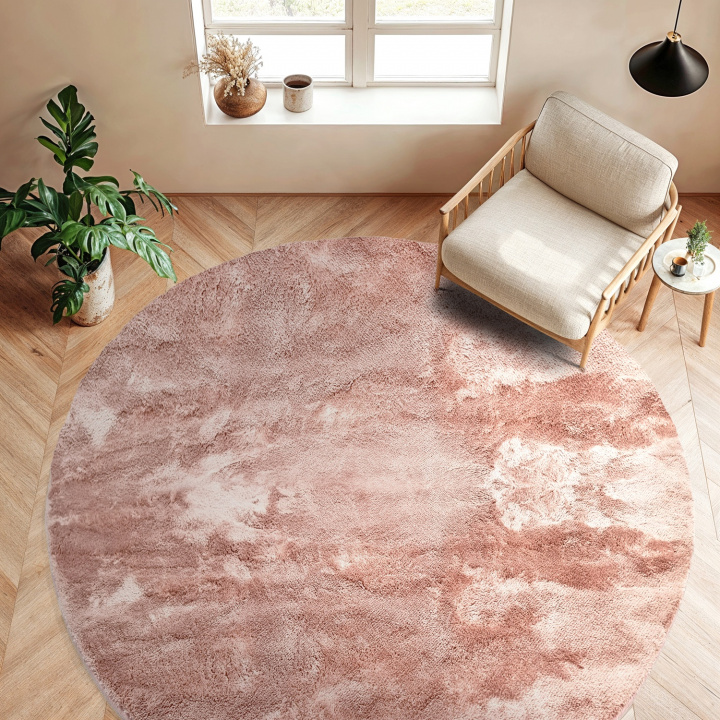 Okrągły dywan \'Aranga Super Soft Fur\' - Różowy w grupie Dywany / Dywany ryżowe w Reforma (H100138)