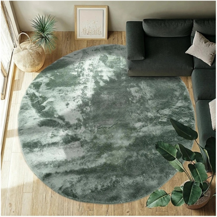 Okrągły dywan \'Aranga Super Soft Fur\' - Zielony w grupie Dywany / Dywany ryżowe w Reforma (H100153)