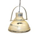 Lampa fabryczna vintage - Patynowana biała