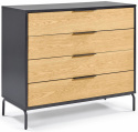 Komoda \'Koln\' - Dąb/Czarny