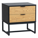 Stolik nocny \'Line\' - Dąb/Czarny