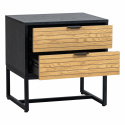 Stolik nocny \'Line\' - Dąb/Czarny