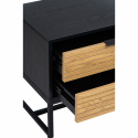 Stolik nocny \'Line\' - Dąb/Czarny