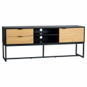 Stolik RTV \'Line\' - Dąb/Czarny