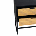Stolik RTV \'Line\' - Dąb/Czarny