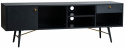 Stolik RTV \'Lux\' - Czarny/Mosiądz
