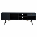 Stolik RTV \'Lux\' - Czarny/Mosiądz