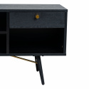 Stolik RTV \'Lux\' - Czarny/Mosiądz