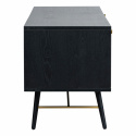 Stolik RTV \'Lux\' - Czarny/Mosiądz