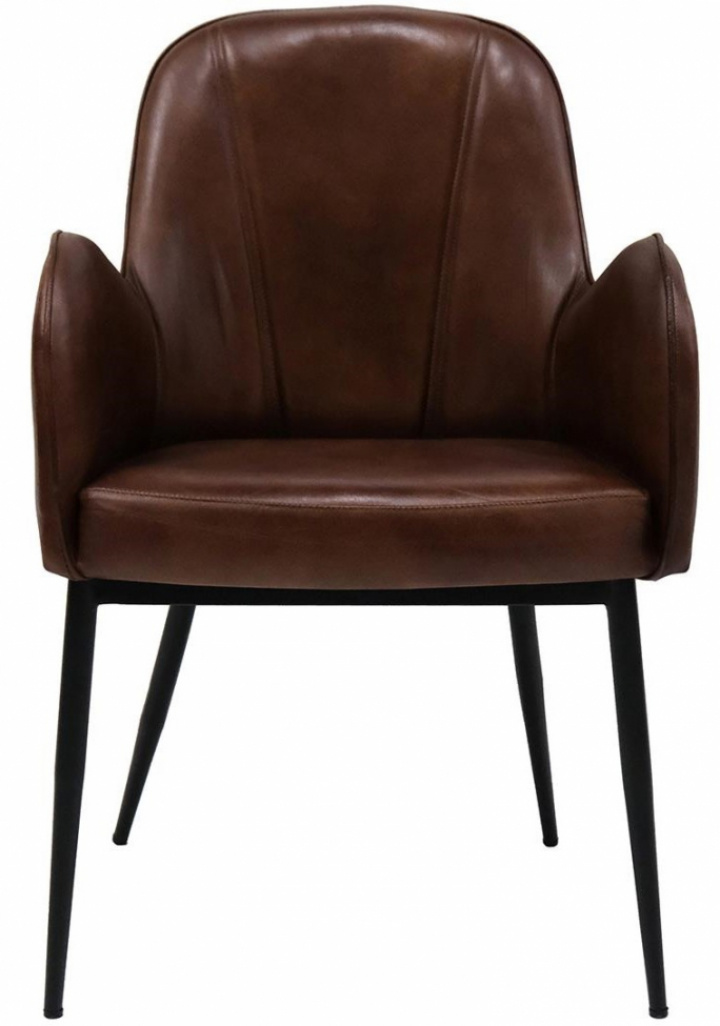 Krzesło \'Mickey\' - Brązowa skóra w grupie Meble / Meble do siedzenia / Krzesła w Reforma (MA0131)