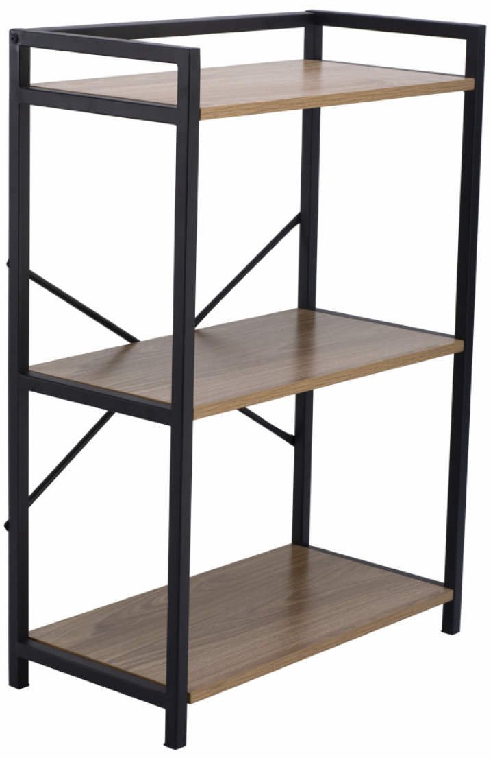 Półka \'Tre\' - Czarna/Drewno w grupie Meble / Półki i przechowywanie / Regały na książki w Reforma (MG1511B)