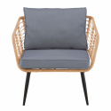 Fotel ogrodowy \'Sardinia\' - Naturalny/Szary
