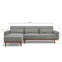 Sofa z funkcją spania \'Texas\' - Jasnoszary