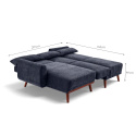 Sofa z funkcją spania \'Texas\' - Ciemnoszary