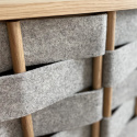 Komoda \'Felt\' 120cm - Naturalny/Szary