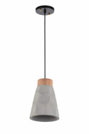 Lampa sufitowa \'Mark\' - Drewno/Cement