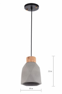 Lampa sufitowa \'Mika\' - Drewno/Cement