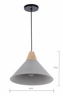 Lampa sufitowa \'Morris\' - Drewno/Cement