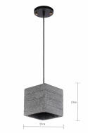 Lampa sufitowa \'Stone Cube\' - Cement