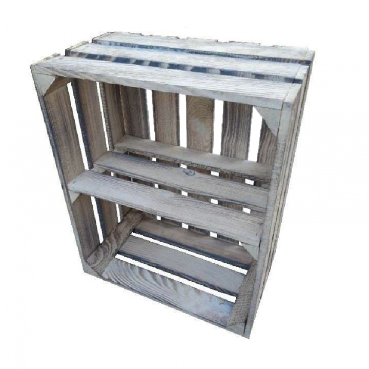 Skrzynka drewniana \'Torv\' - Biała/Drewno w grupie Meble / Półki i przechowywanie / Skrzynie i kosze w Reforma (S23-wooden-C)